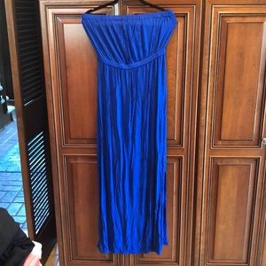 Cobalt Blue Strapless Maxi Dress Size M